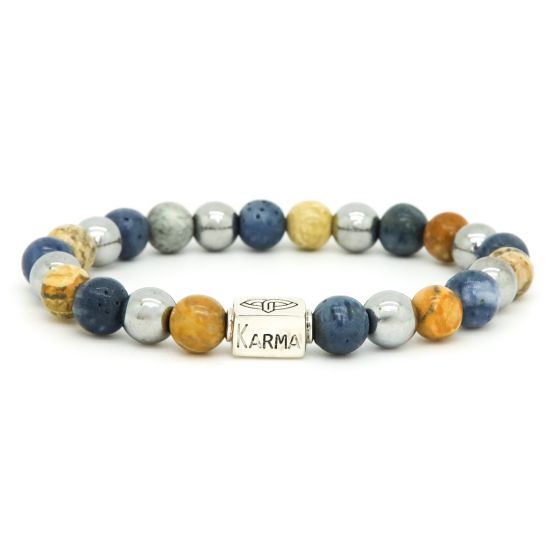 Karma Jewelry TJESTER Silver Round Logo Bead 8MM