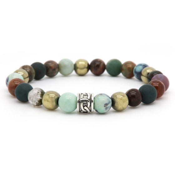 Karma Jewelry armband Mats Silver Tube Bead 8MM