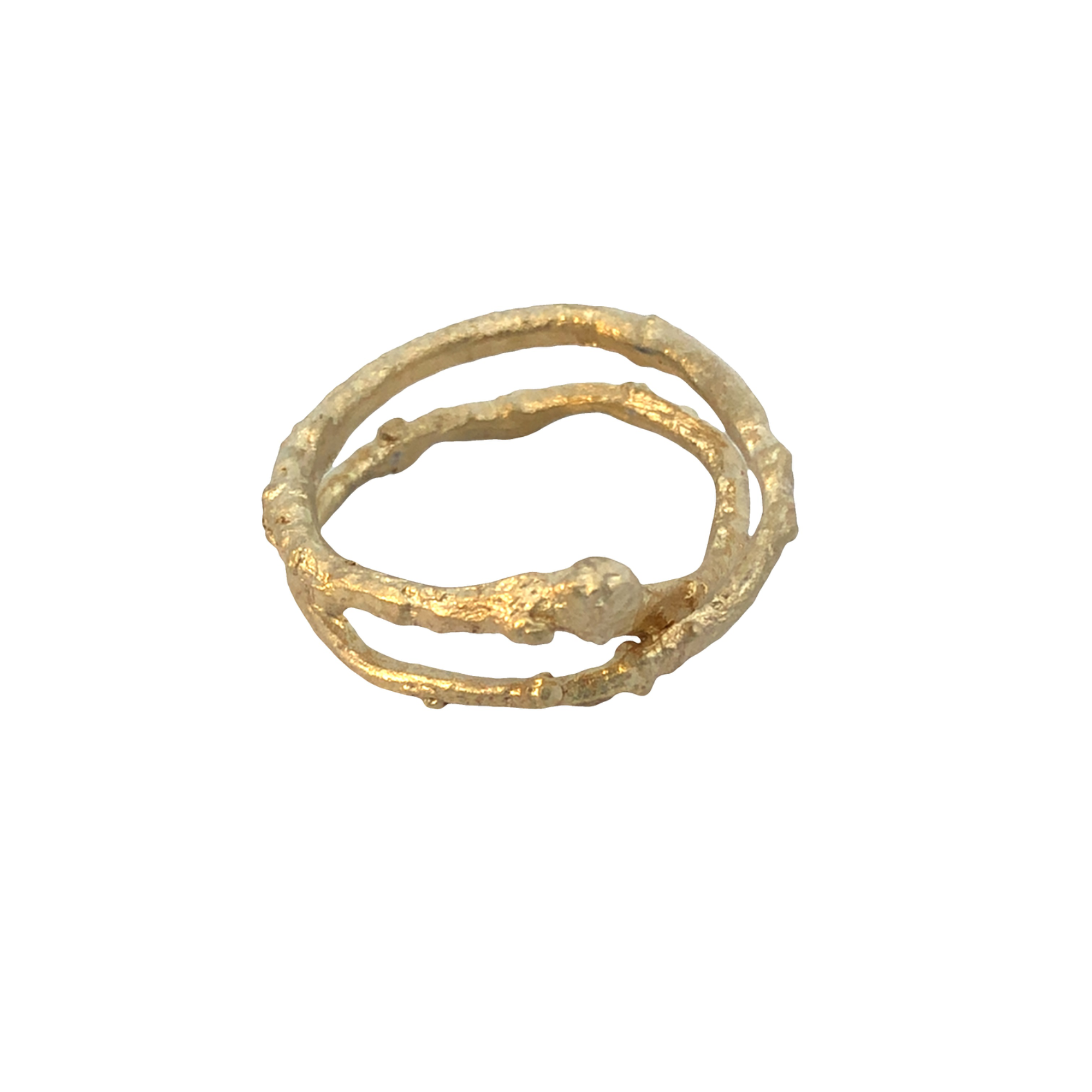 Ring S925 Twiggy, goldpl. 