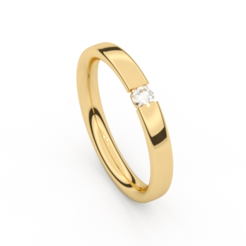 Ring geel goud met diamant