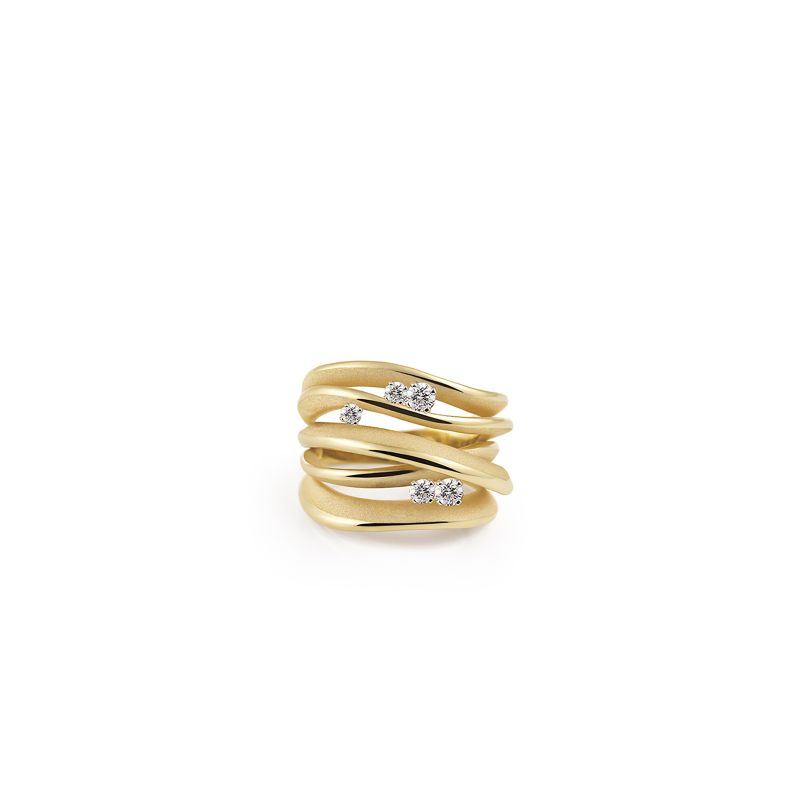 Firenze Icon Ring, 18Kt Yellow Sunrise Gold with Diamonds.

Dia ct. 0.29
