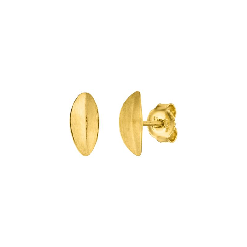 14kt gouden oorstekers in de vorm van een blaadje