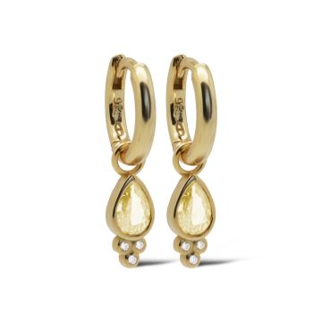 KARMA OORRINGEN HERA DROP CITRIEN GOLDPLATED