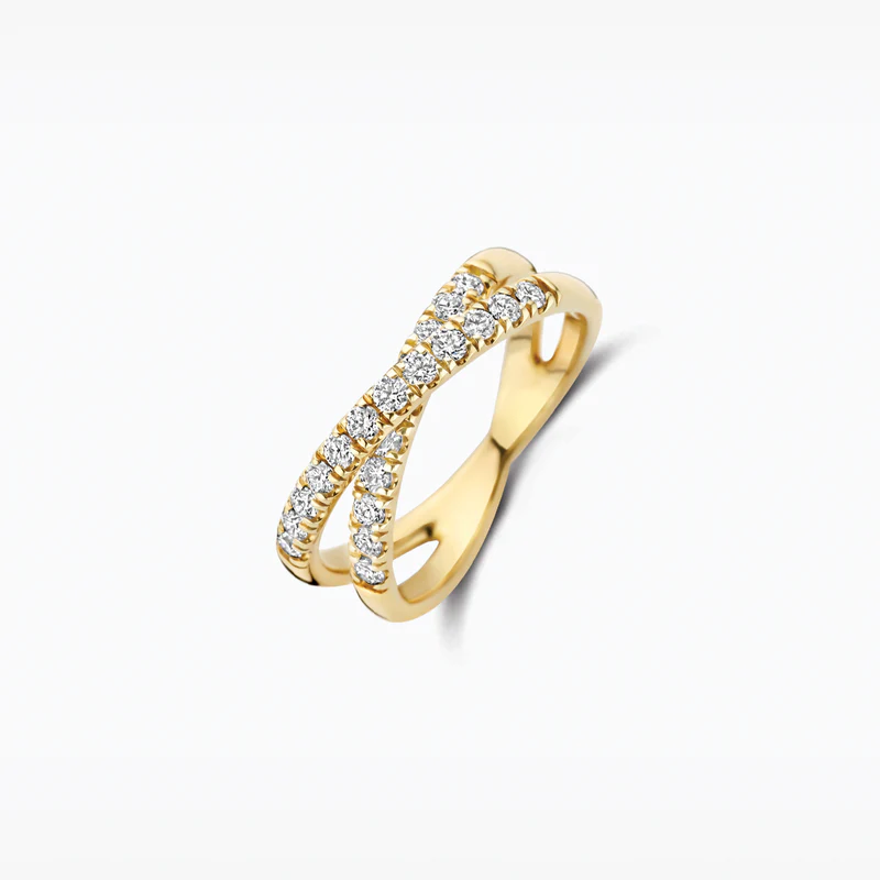 De Blus lab grown GEKruisd 0.57ct met modelnummer LG1055Y/56 bevat een laboratoriumgemaakte diamant die schittert als geen ander. Perfect om dagelijks te dragen of te combineren met chic avondkleding. Draag deze prachtige creatie solo of gelaagd met andere sieraden voor een verfijnde, moderne look die elke outfit compleet maakt. Voeg een vleugje elegantie toe aan je stijl!