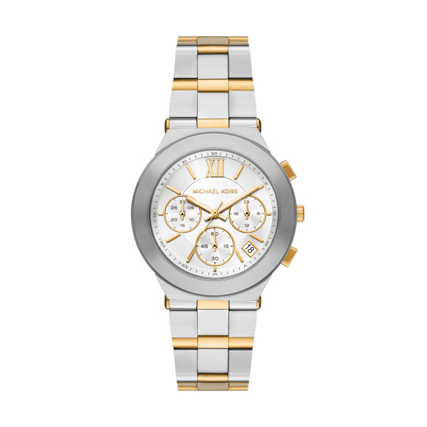 De Michael Kors Horloge MK7605 is een stijlvol dameshorloge met een kast van roestvrij staal van 37 mm. Het heeft een goud-zilver gekleurde band en een datumaanduiding. Perfect voor zowel formele als casual gelegenheden. Draag het met een elegante jurk of een nette blouse voor een verfijnde look.