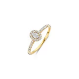 14 Karaat geel gouden Blush ring met Lab Diamanten model LG1045Y op maat 50.
