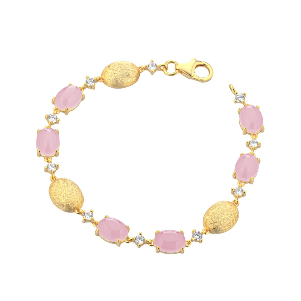 Melkarmband - Veneti&euml;
De Milky Venice armband is verkrijgbaar in mat goud en vier verschillende steenkleuren. De armband is 20 cm lang.