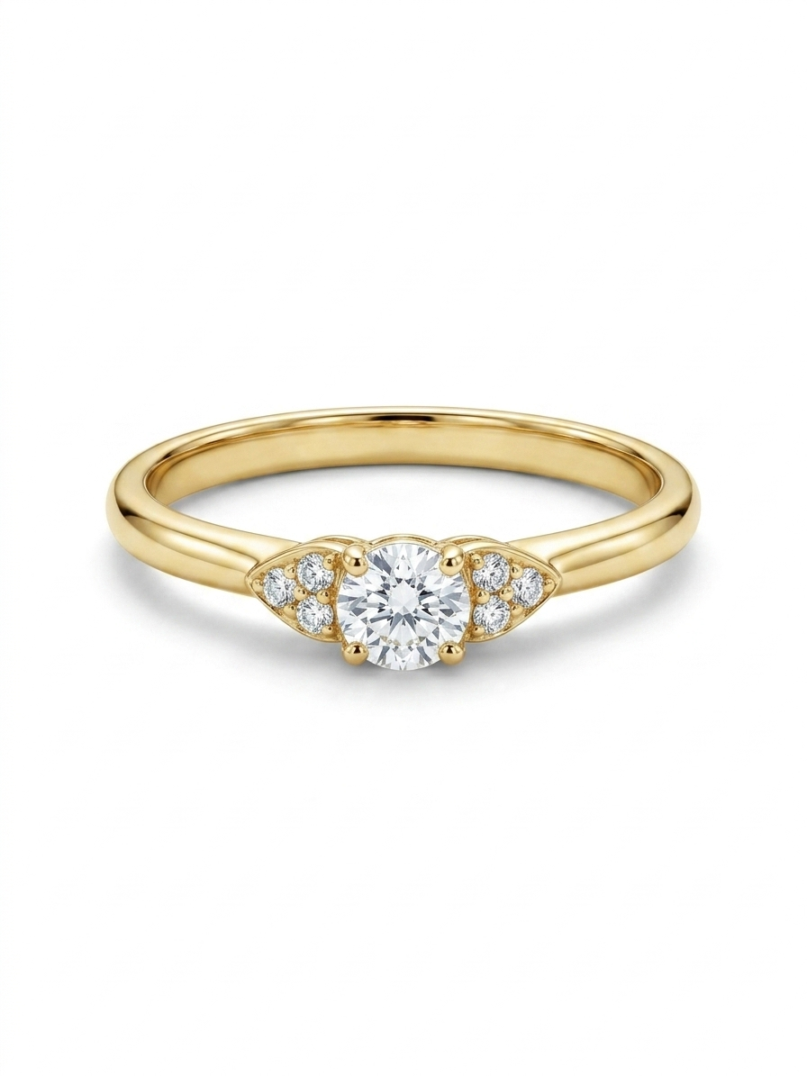 De 14 karaat gouden diamanten ring  is perfect als verlovingsring. Met een briljant geslepen diamant van 0,20 karaat straalt het elegantie uit. Ideaal voor maat 54. Deze goudkleurige ring draag je het beste aan de ringvinger van je linkerhand voor een klassieke uitstraling. Perfect voor speciale gelegenheden.