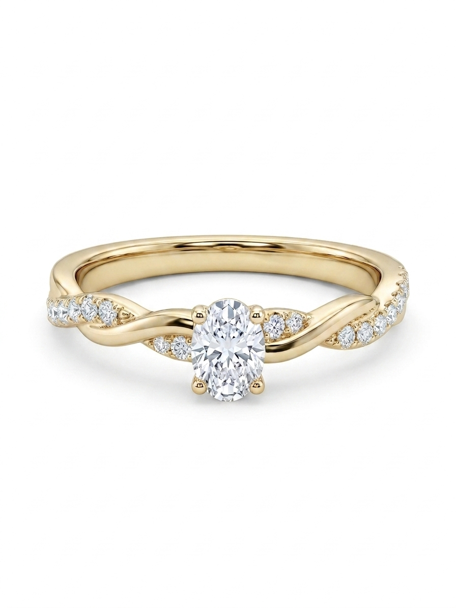 Deze prachtige 14 karaat gouden ring is perfect als verlovingsring. Met een briljant geslepen ovaal diamant van 0,21 caraat en 0.14 caraat in de band straalt hij pure elegantie uit. De gouden kleur geeft een tijdloze uitstraling, terwijl de subtiele glans van de diamant iedere gelegenheid speciaal maakt. Deze ring draagt u het beste aan de ringvinger voor maximale uitstraling en symbolische betekenis.