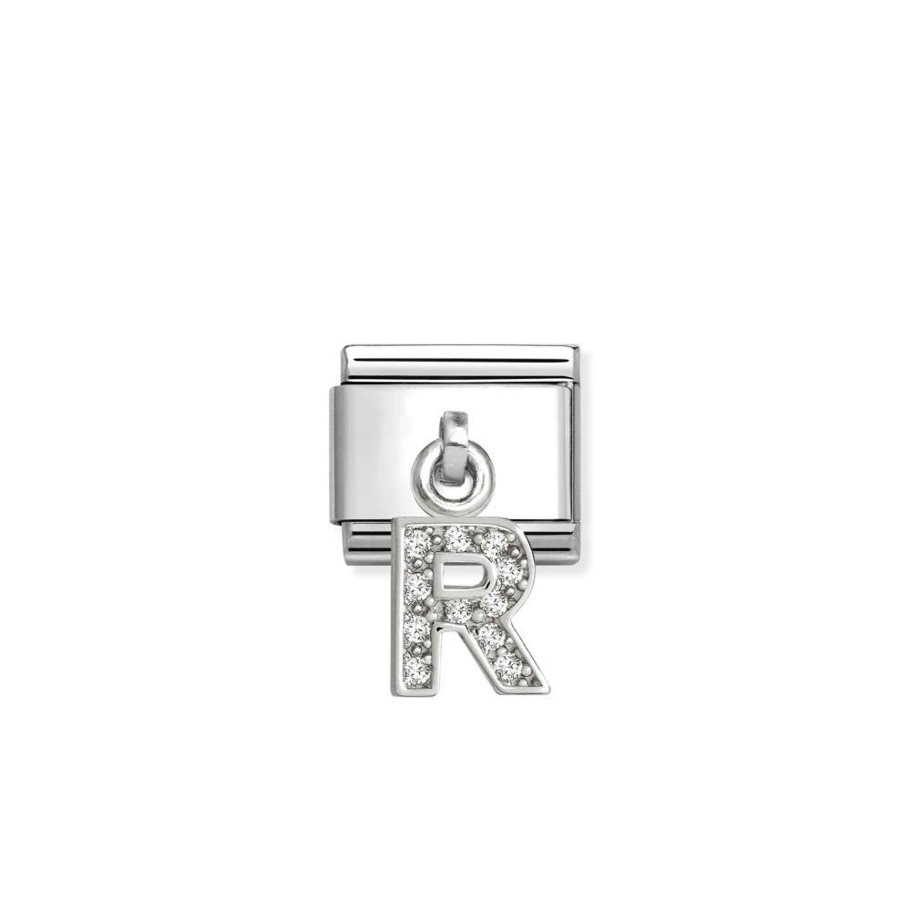 De NOMINATION COMPOSABLE CLASSIC CHARMS LETTER R, modelnummer 331818/18, is een stijlvolle hanger van ongedefinieerd merk. Categorie: Sieraad. Sieraadtype: Hanger. Draag hem aan een armband  voor een persoonlijke touch. Deze charm is perfect te combineren met andere bedels om je eigen unieke stijl te cre&euml;ren.