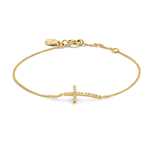 Armband van Diamanti per tutti Geef nooit op waar je in gelooft en laat niemand je glans doven. Dit spirituele kruis zal je dagelijks herinneren aan deze mantra van zelfvertrouwen. Gemaakt van sterling zilver, verguld met zilverrhodium of 18-karaats geel- of ros&eacute;goud vermeil, bezet met 17 natuurlijke en ethisch verantwoorde diamanten.