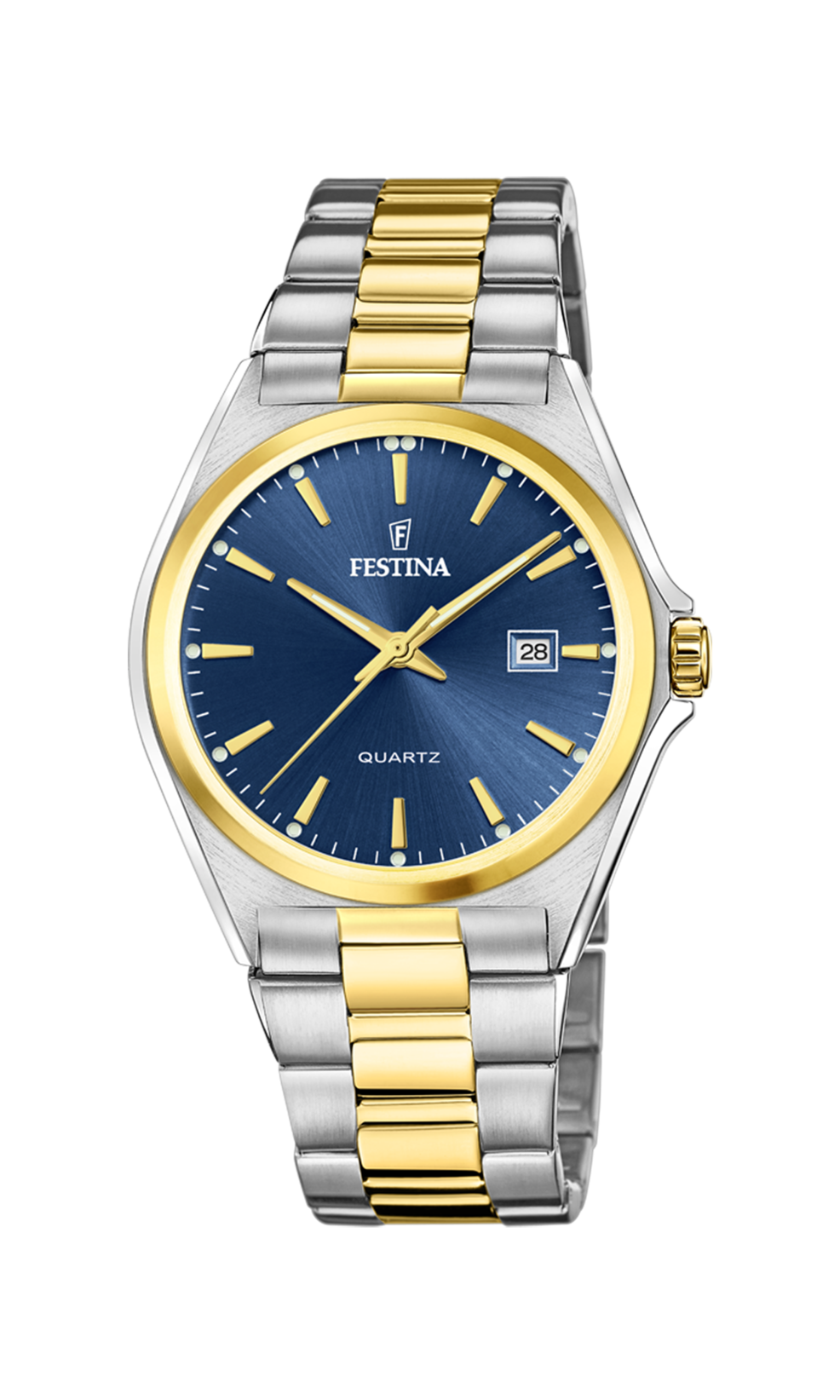 Festina horloge bicolor stalen band.