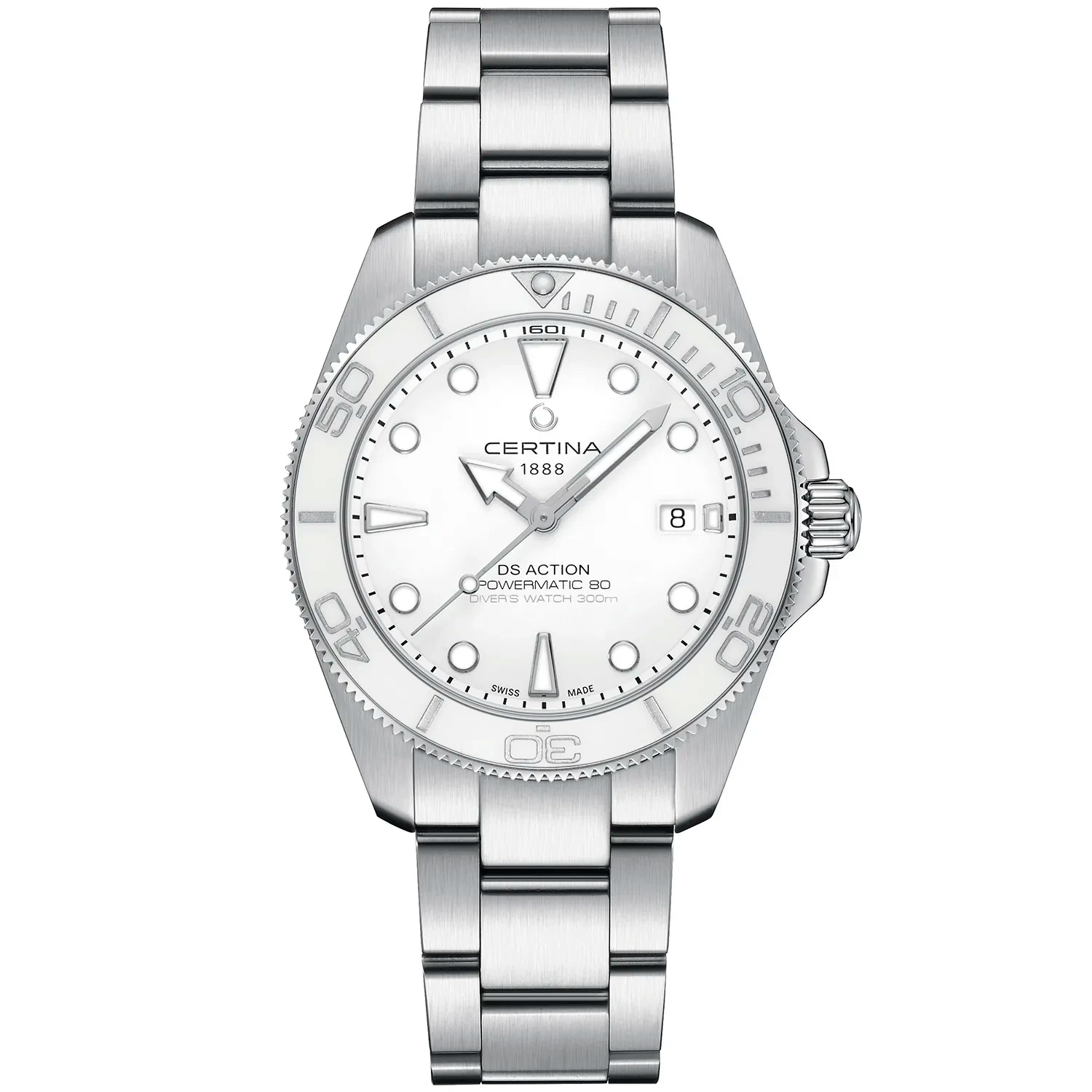 Dit Certina horloge heeft een kast gemaakt van Roestvrijstaal met een diameter van 40.5 mm en is voorzien van een Roestvrijstaal band. In de kast bevindt zich een ETA kwaliteitsuurwerk en is afgewerkt met Enkelvoudig ontspiegeld saffierglasglas.

Het horloge is 30ATM. Dit betekent dat het horloge geschikt is om mee te duiken. Verder wordt het horloge geleverd met 2 jaar garantie.
