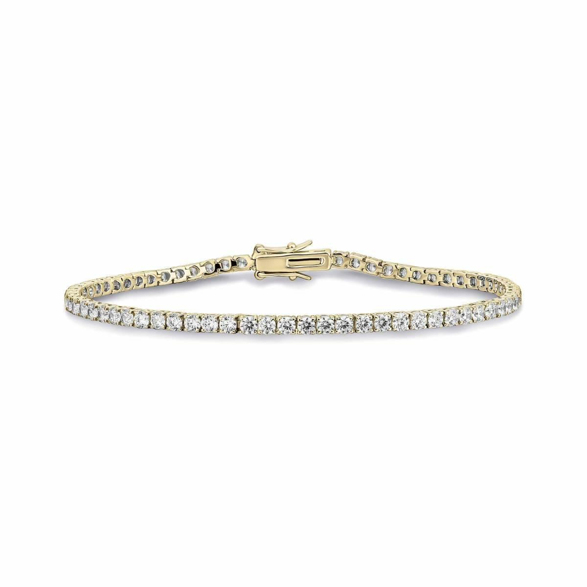 Zilver vergulde tennisarmband