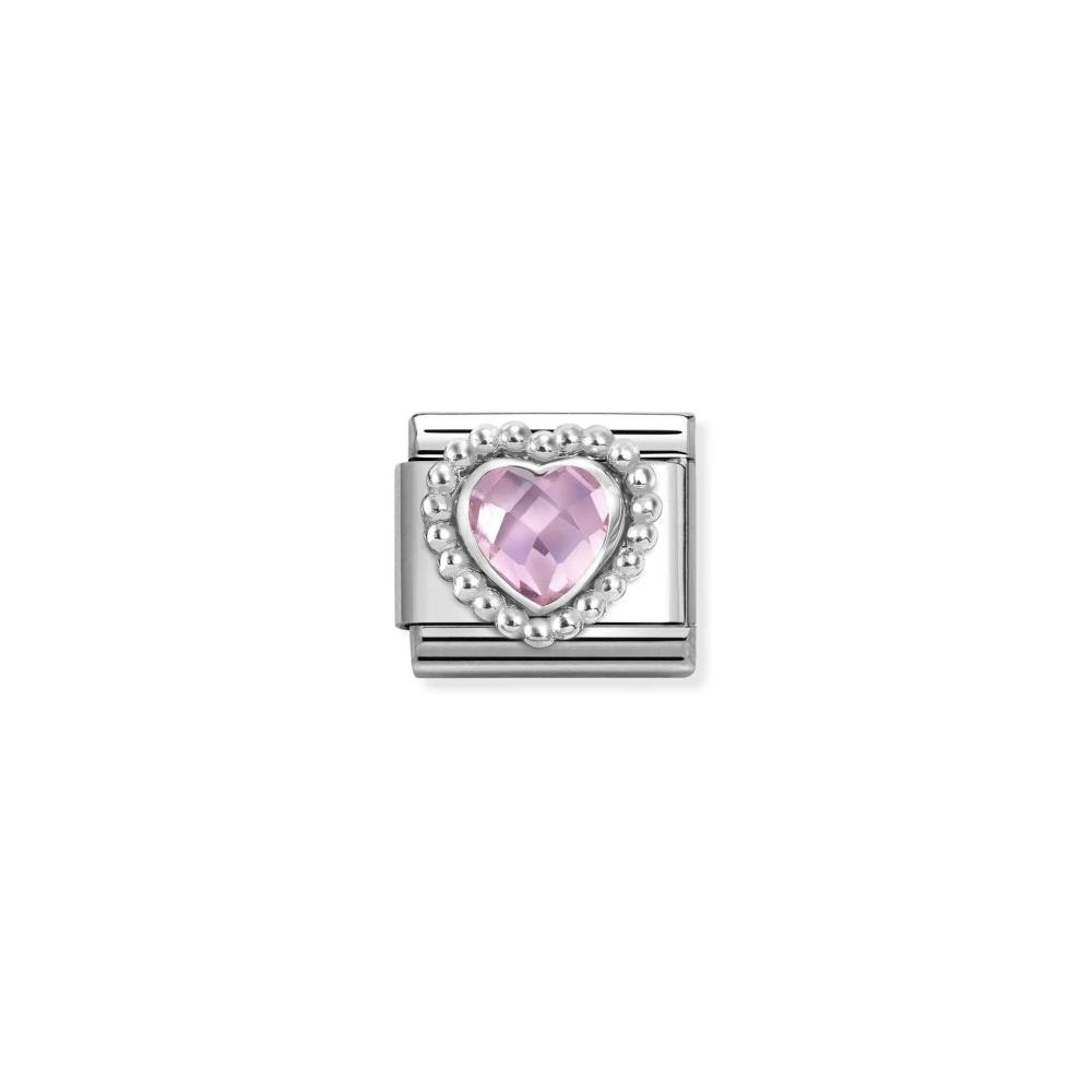 Series	Love
Jewellery material	Stainless Steel, Silver
Stone_type	Zirconia
Stone-color	Pink
Category	Link
Brand	Nomination Jewellery