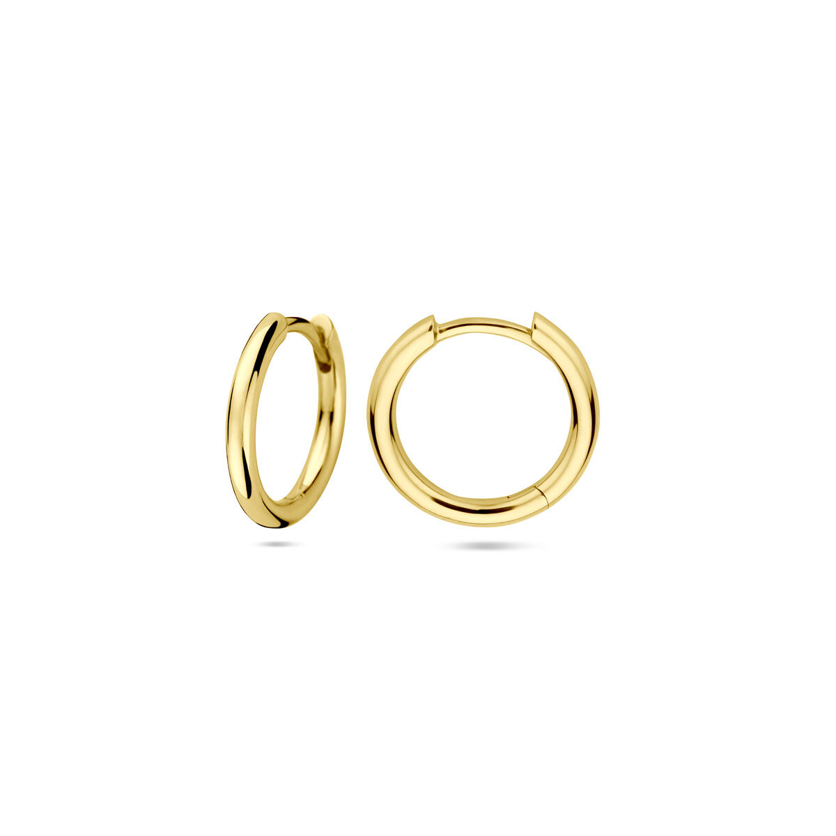 14 Karaats Geelgouden Klap Oorringen met een dikte van 2 mm en een diameter van 16mm
