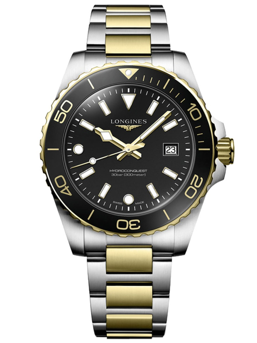 Dit prachtige horloge, modelnummer L37693567, biedt een analoog ontwerp met een zwart wijzerplaat en strepen index. Het heeft een roestvrijstalen kast en band, is hypoallergeen. Geschikt voor dagelijks gebruik, met een saffierglas en een Zwitserse quartz beweging. Het beste te dragen met formele en casual outfits, voegt een vleugje elegantie toe.