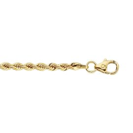 Fjory - 14kt geelgouden koord collier 3.4mm, 45cm, met zilveren kern - 40-KN0345