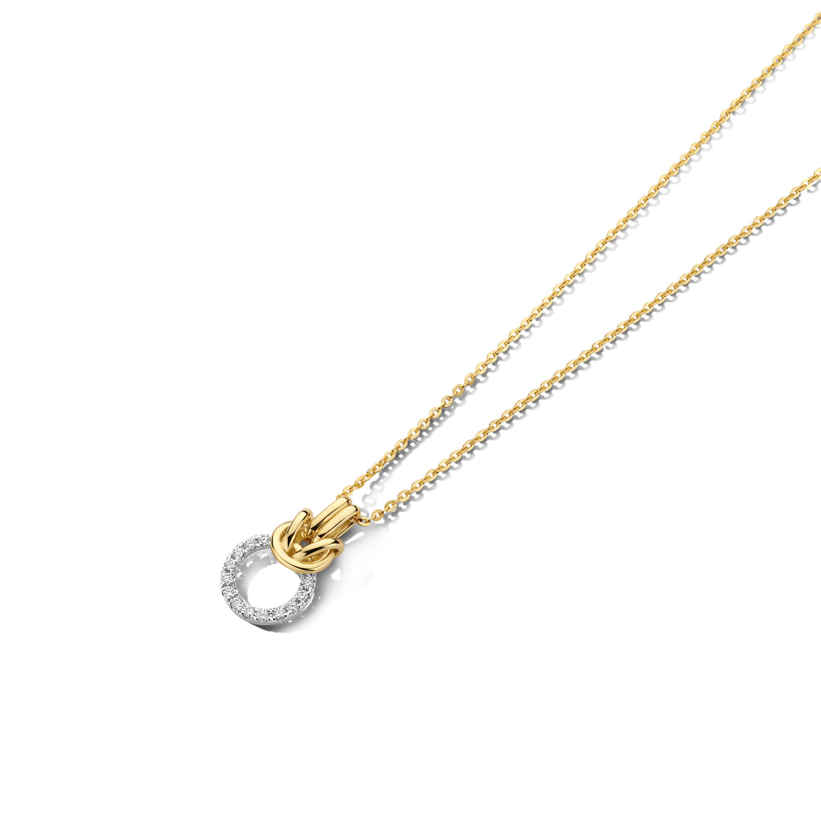 Hanger goud 18kt met natuurlijke diamant