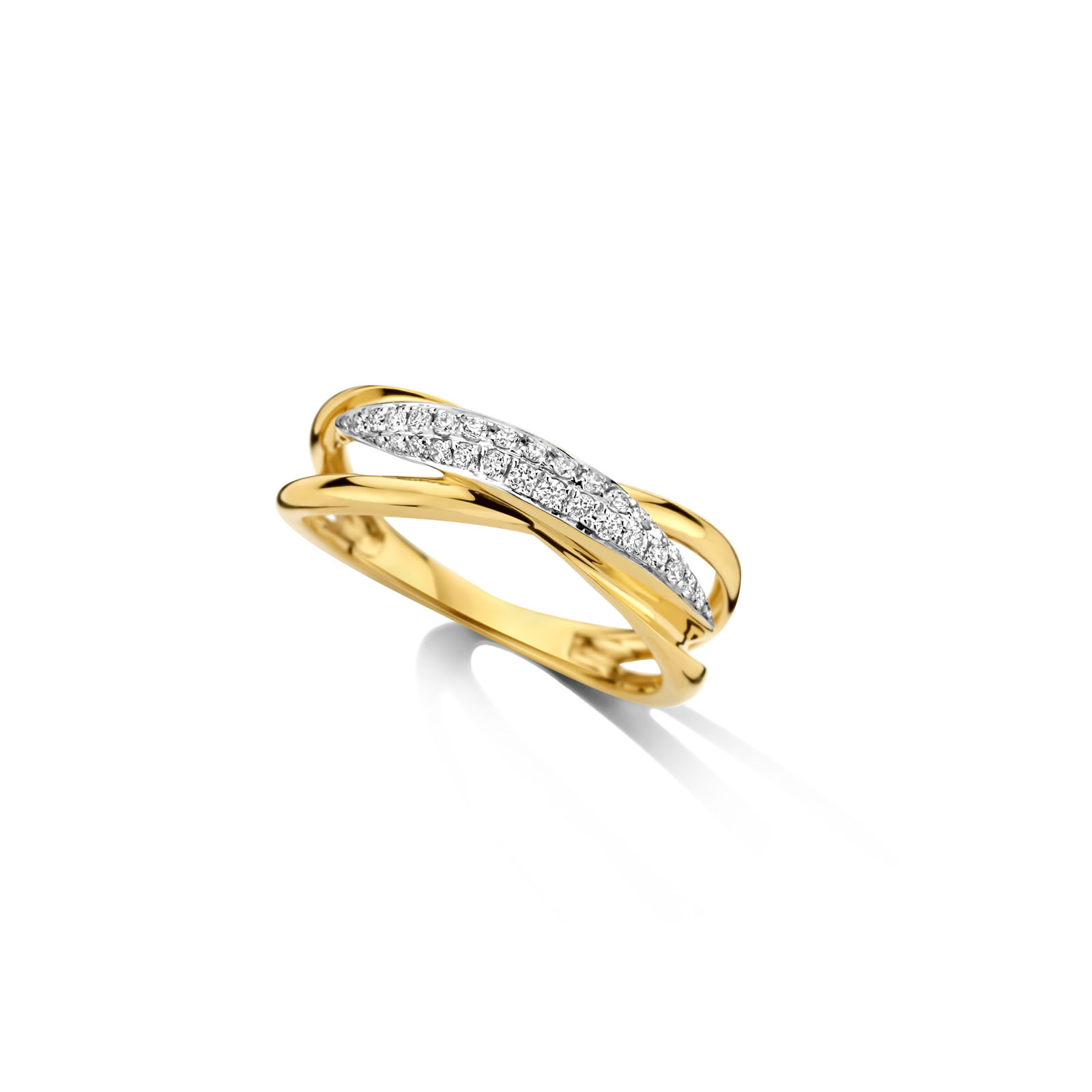 Ring goud 18kt met natuurlijke diamant
