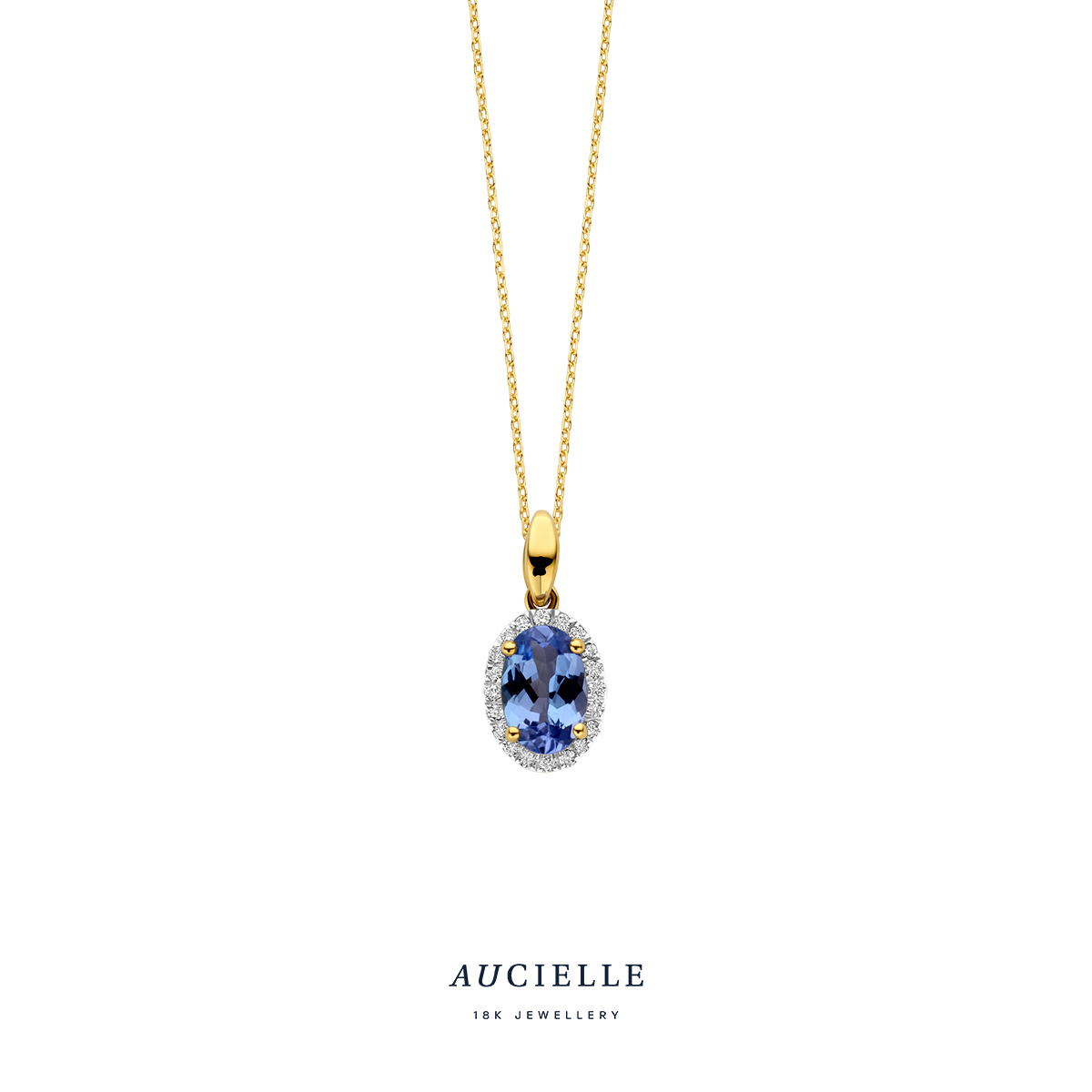 Hanger YG Diam 0.06ctTanzanite