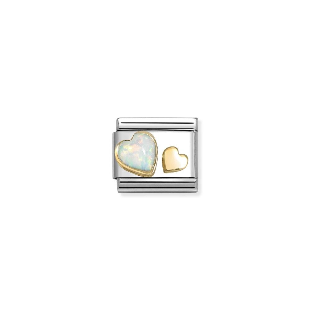 Series	Love
Jewellery material	Stainless Steel, Gold 18K
Stone_type	Opal
Stone-color	White
Category	Link
Brand	Nomination Jewellery