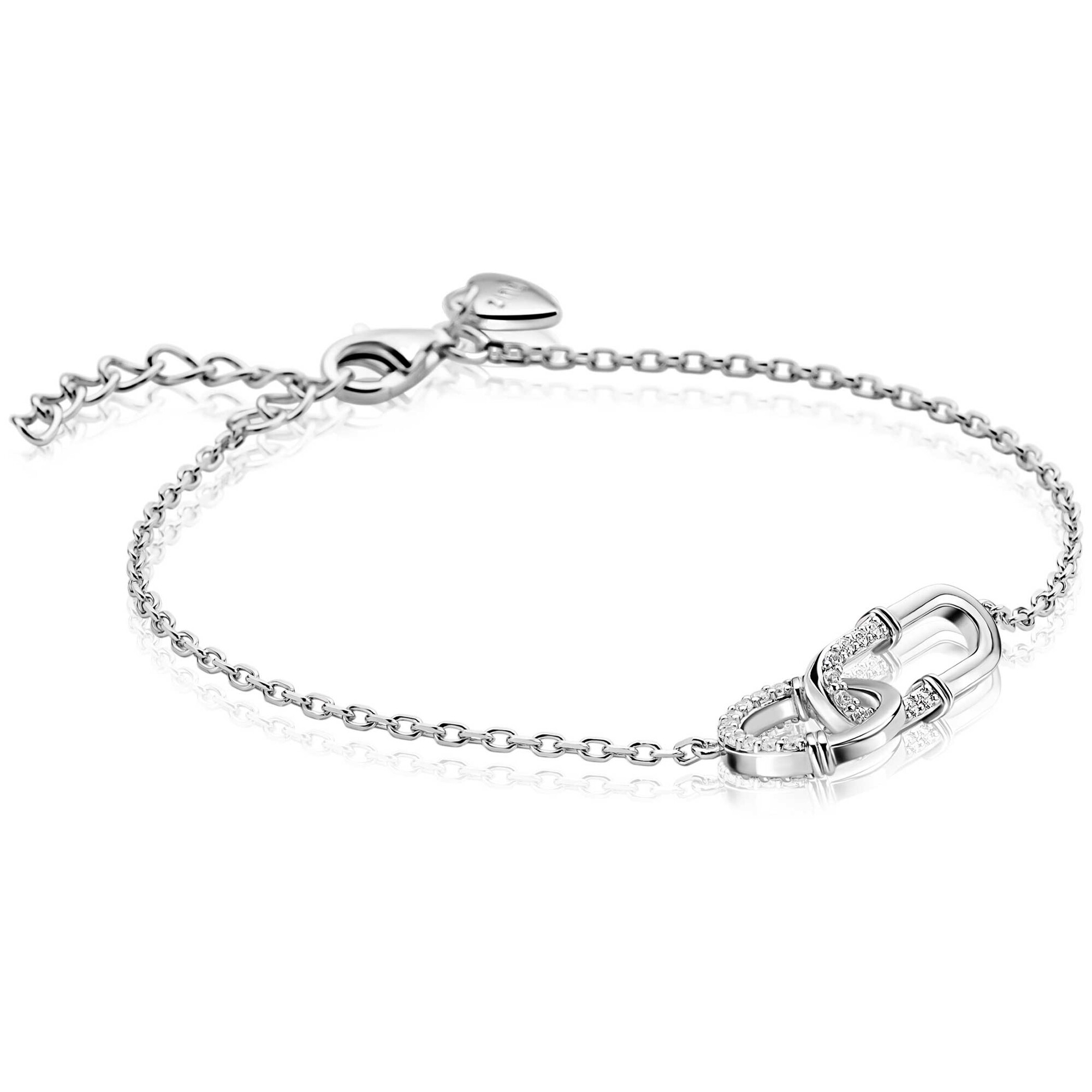 Het ZINZI zlv. armband verbonden rond zirc.en ovaal is een elegante armband, perfect voor elke gelegenheid. Combineer met andere ZINZI sieraden voor een complete look. Draag het losjes om de pols voor een comfortabele en modieuze stijl.