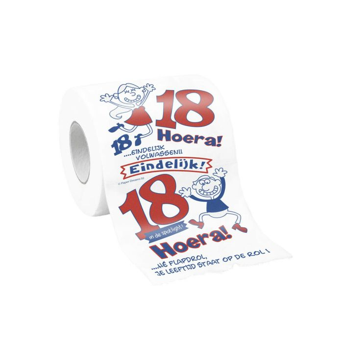 Met het grappige wc papier van Paper Dreams grijpt u nooit mis! De wc rol met tekst 18