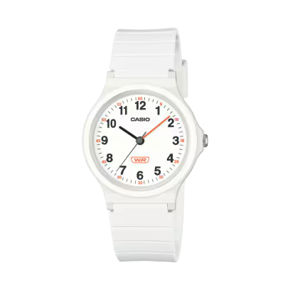 Een analoog horloge met een klassieke uur-, minuten- en secondewijzer in een kleiner, eenvoudig te dragen formaat. 

De uur- en minutenwijzers hebben dezelfde kleur als de overeenkomstige indexmarkeringen. Het is dus eenvoudig om de tijd af te lezen, waardoor dit een ideaal eerste horloge is.

De band is gemaakt van hars van biologische oorsprong om de impact op het milieu te verminderen.