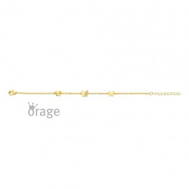 Armband vlinder verguld geel goud CZ (V/16)