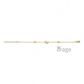 Armbandje met hartjes in verguld van het merk Orage 