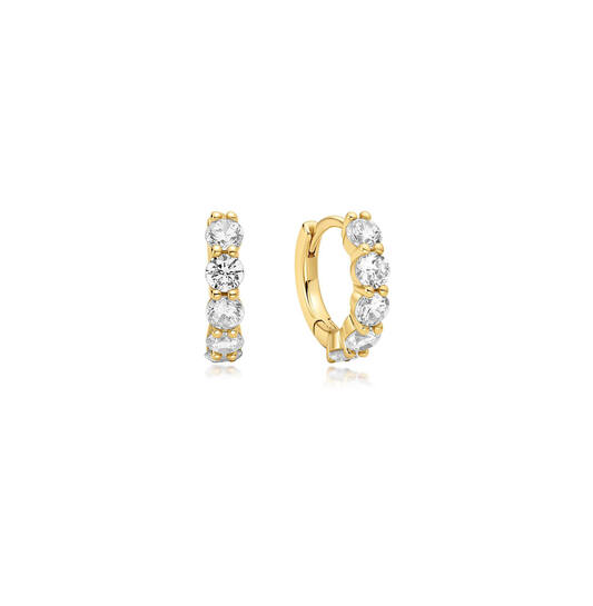 De Ania Haie vergulde oorringen, zijn prachtige creolen. Ze vallen in de categorie juwelen en zijn gemaakt van goud verguld materiaal. Deze elegante oorringen zijn perfect om elke outfit te verrijken, van dagelijks gebruik tot een chique avondje uit. Draag ze met je haar omhoog voor een verfijnde look.