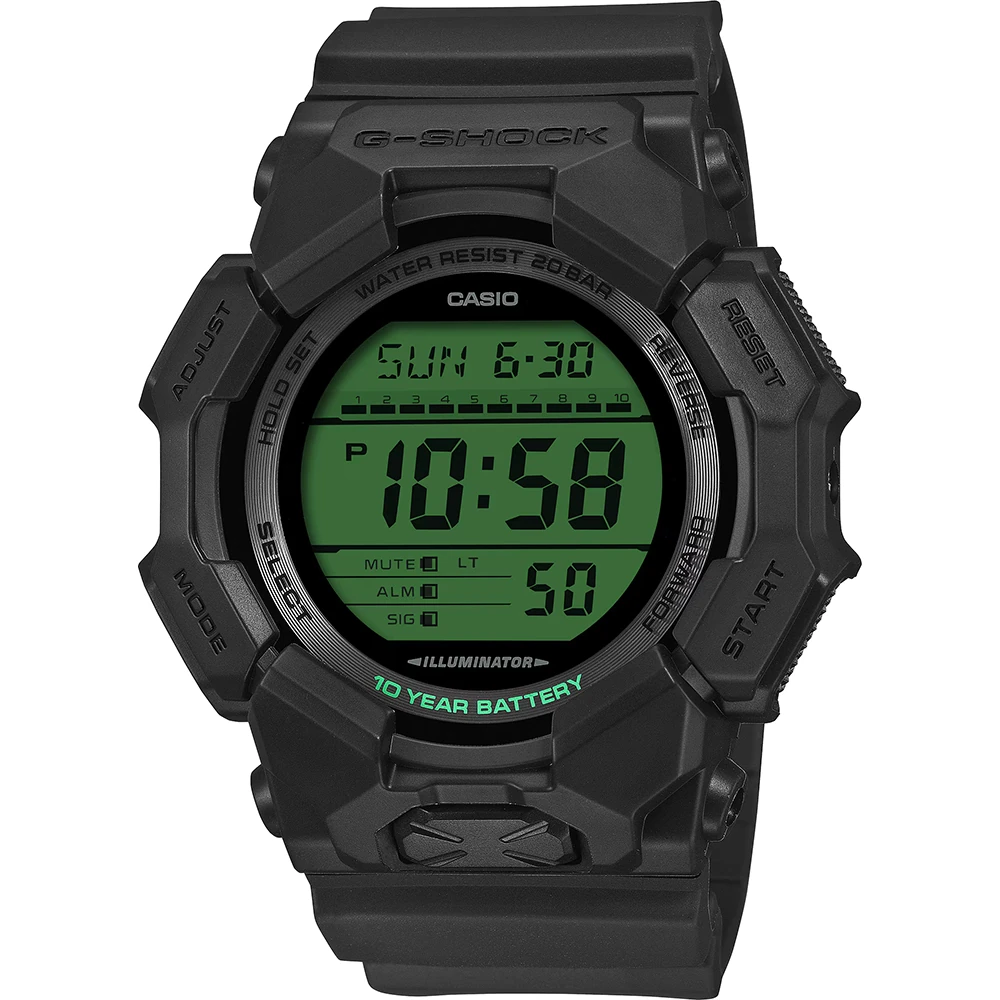 Dit G-Shock horloge heeft een kast gemaakt van Bio-plastic met een diameter van 51.9 mm en is voorzien van een Bio-plastic band. In de kast bevindt zich een Casio kwaliteitsuurwerk en is afgewerkt met Mineraalglas.

Het horloge is 20ATM. Dit betekent dat het horloge geschikt is om mee te duiken. Verder wordt het horloge geleverd met 2 jaar garantie.