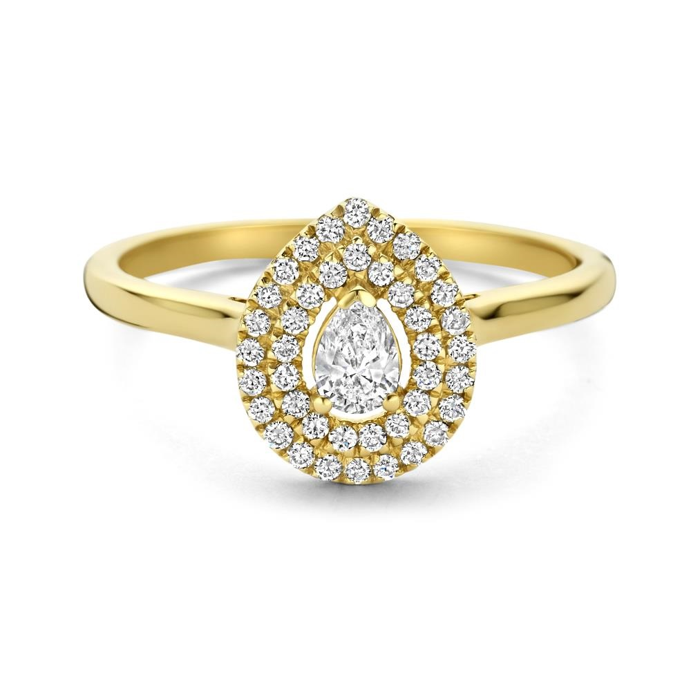 De Swing gouden ring model LABR0031-Y is een verfijnd sieraad gemaakt van 14-karaats goud. Met 41 briljant geslepen labdiamanten van SI1 zuiverheid, biedt deze ring een glinsterende uitstraling. Perfect voor dagelijks gebruik of speciale gelegenheden. Draag deze ring aan je ringvinger voor een elegante, klassieke look. 