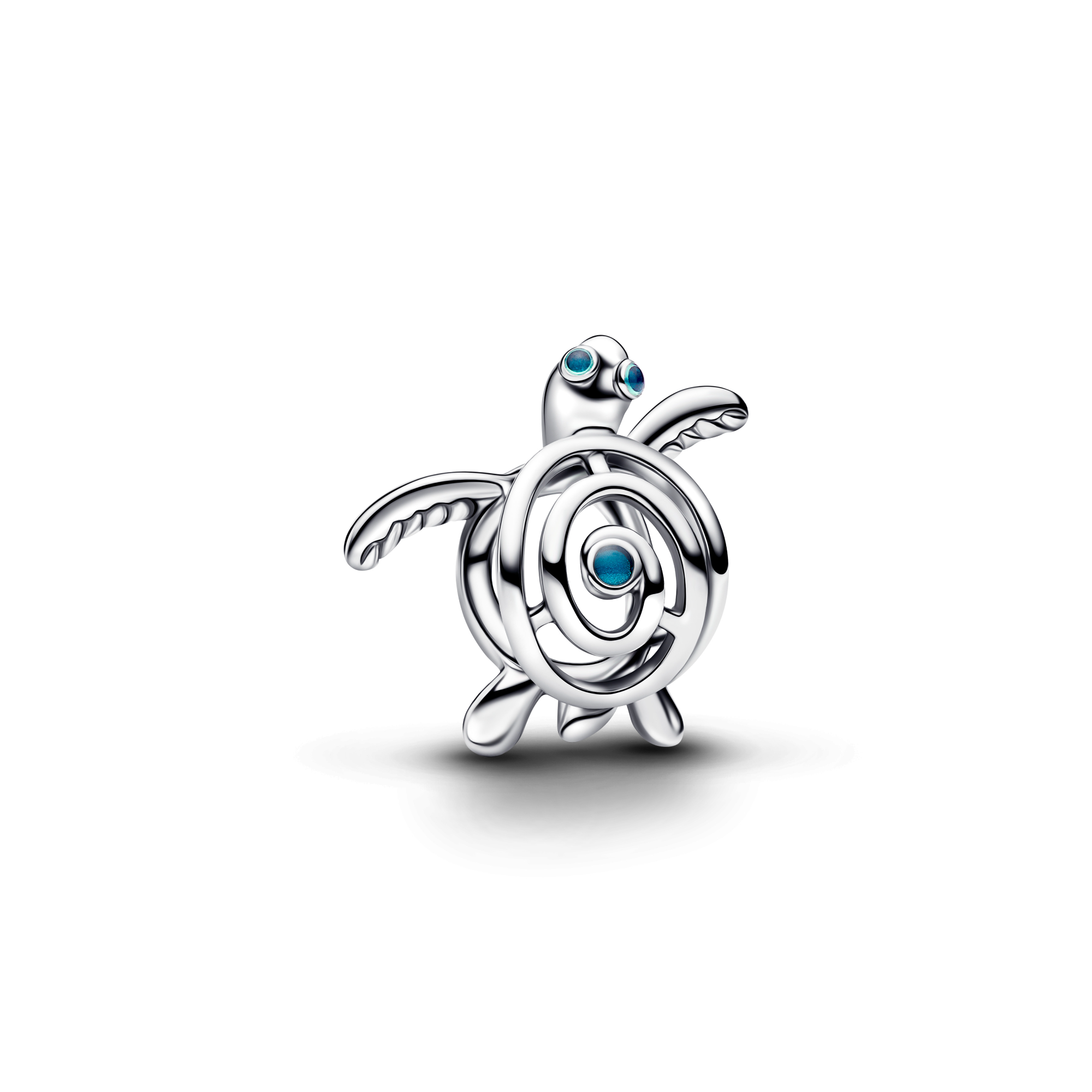 Pandora - Openwork turtle sterling silver charm with turquoise enamel - 794697C01