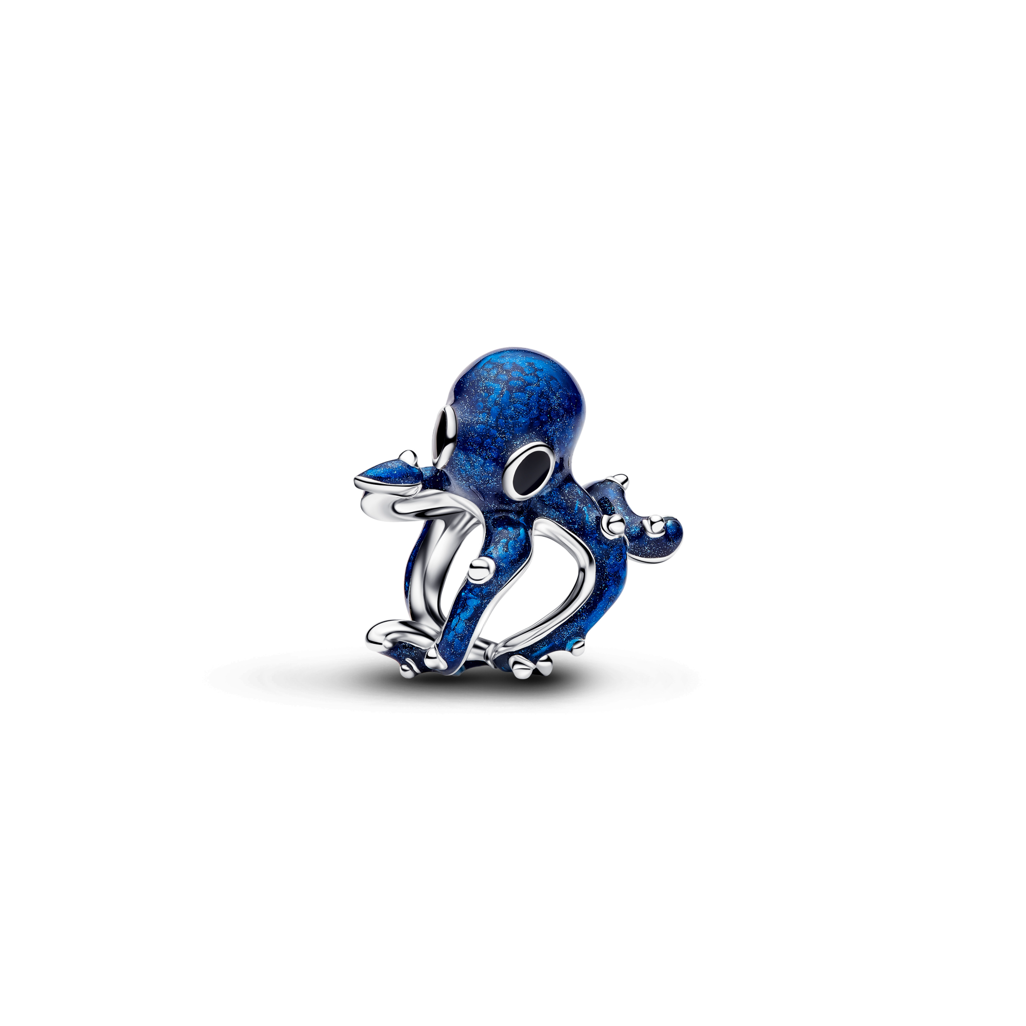 Pandora - Octopus sterling silver charm with shimmering blue and black enamel - 794706C01