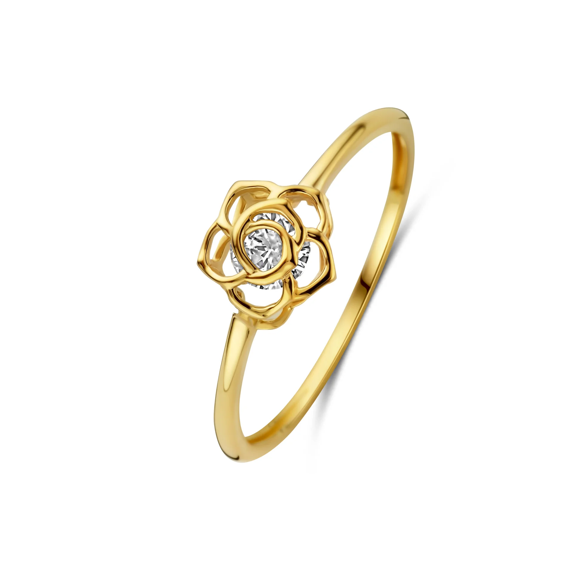 Gouden ring in maat 17,5