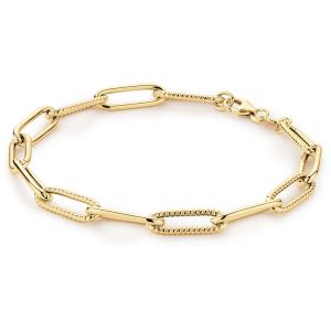 Jackie 14k geel gouden armband; Tres Chic Boxli Bracelet