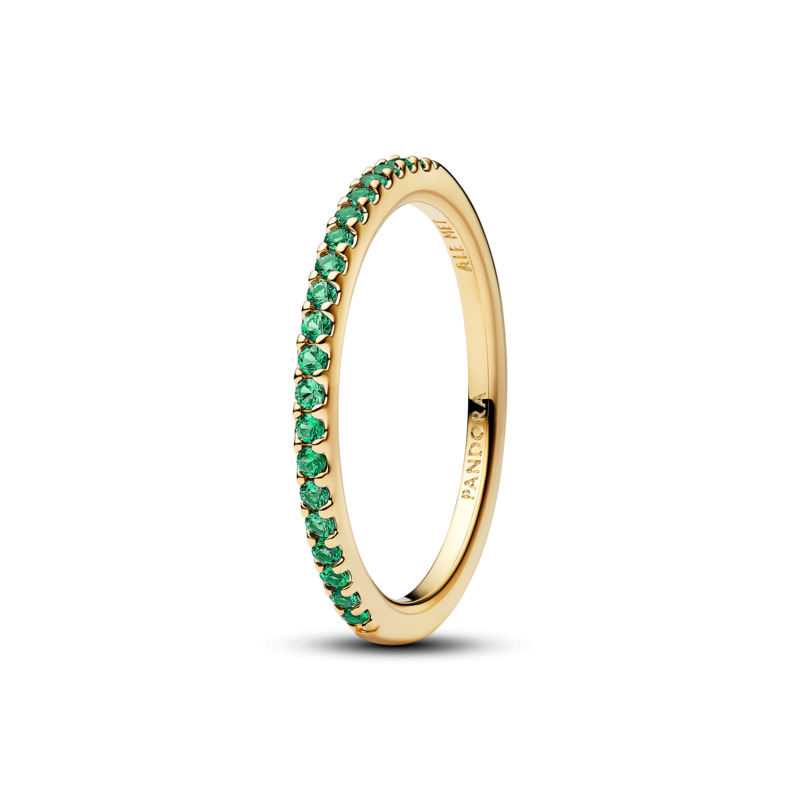 Pandora Sprankelende Groene Halve Eternity Bandring