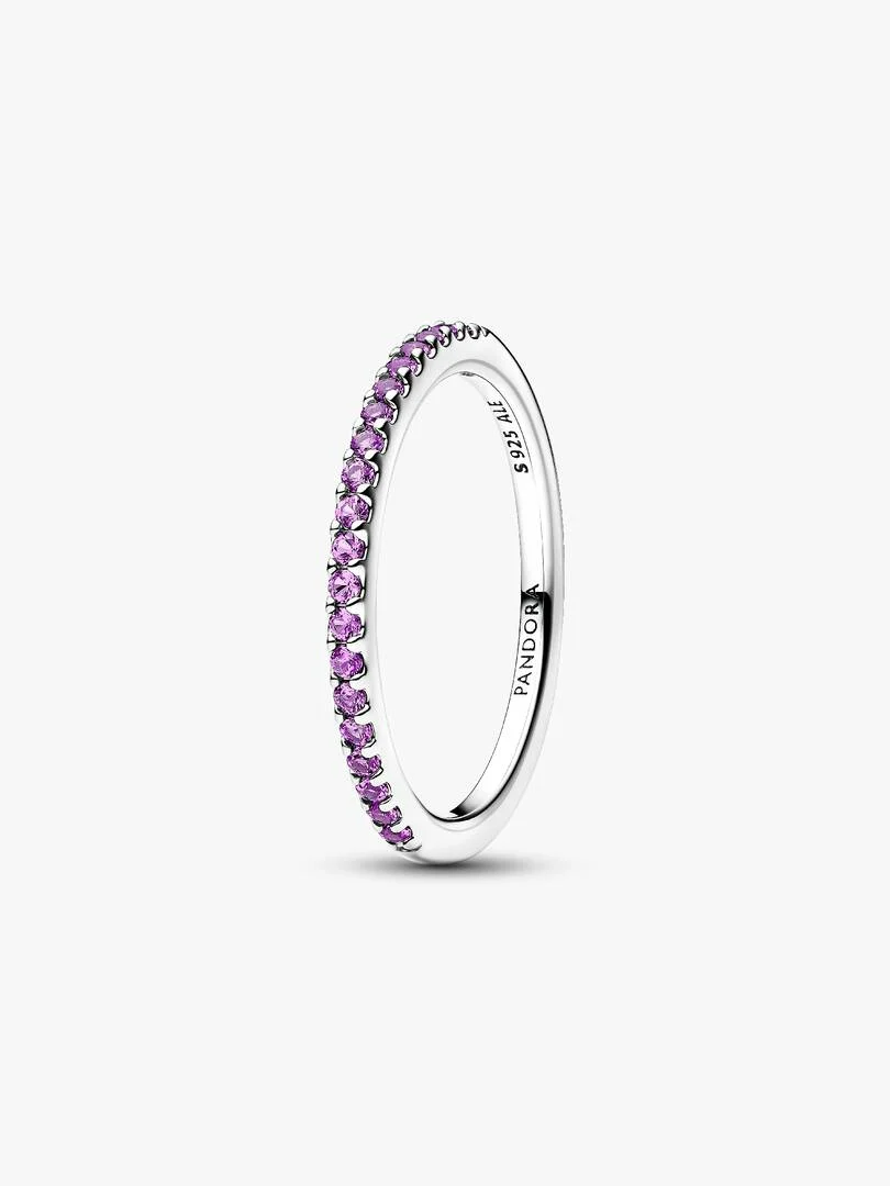 Pandora Sprankelende Paarse Halve Eternity Bandring