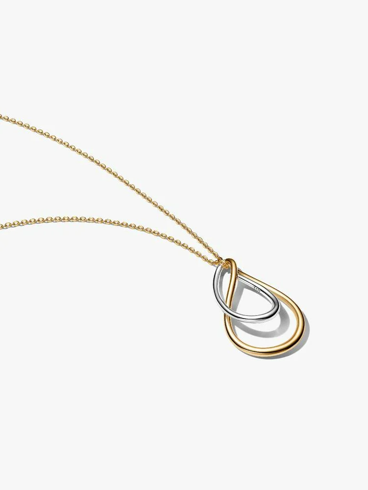 Pandora Tweekleurige Dubbele Hanger met Ketting