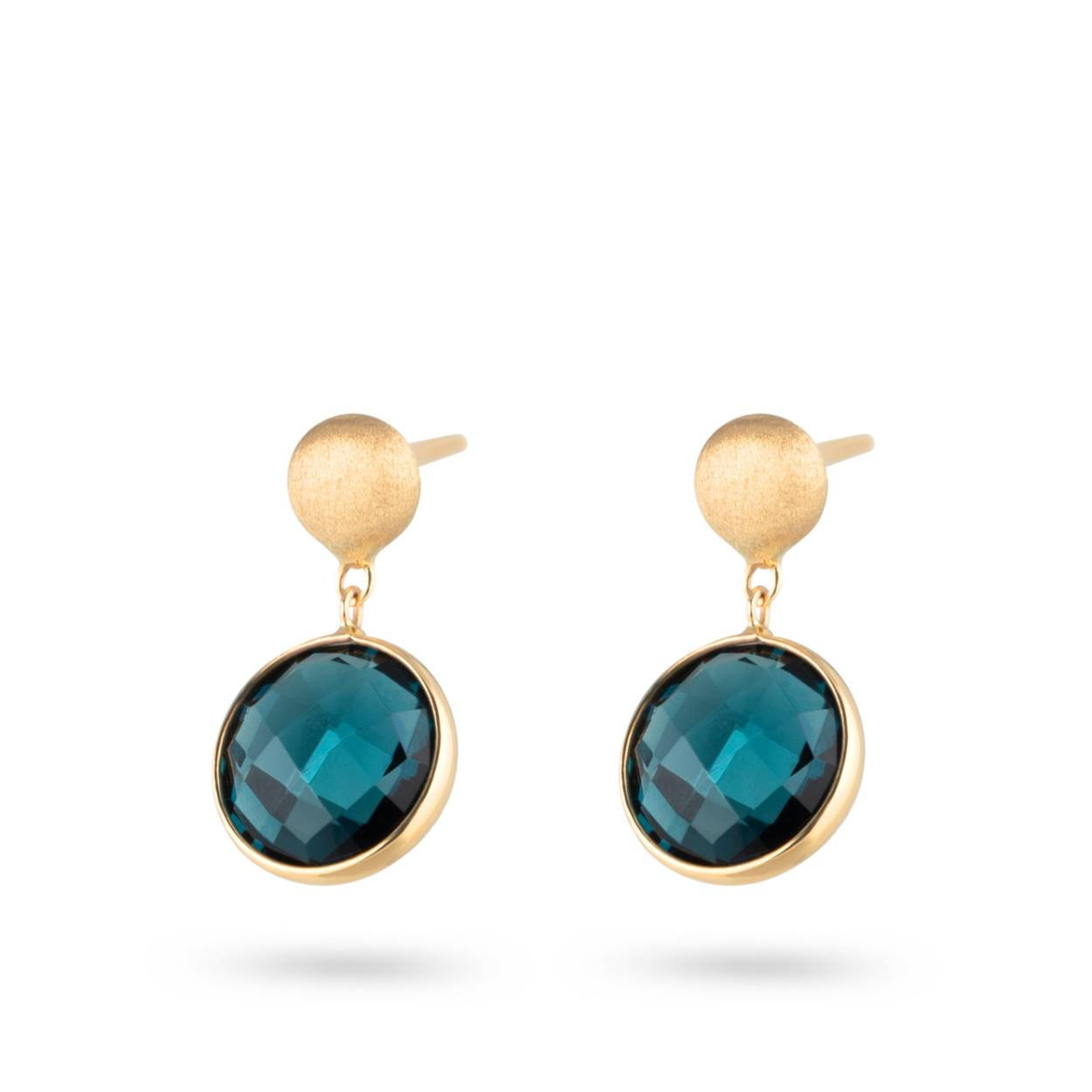 ITALO BOTTENE TINTA 14K YELLOW GOLD EARRING WITH QUARTZ (OR 3116