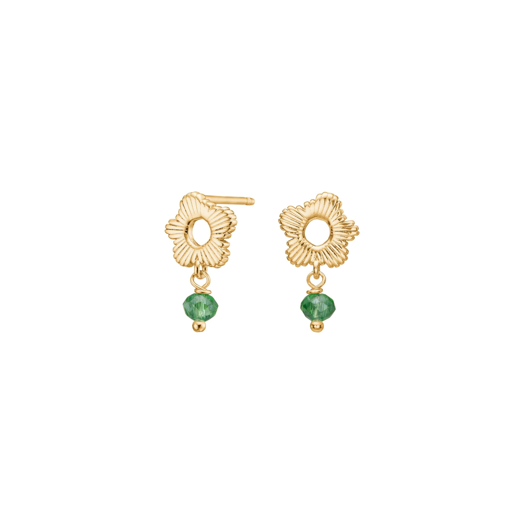 Die Ohrstecker Modellnummer 30260625900 verf&uuml;gen &uuml;ber einen gr&uuml;nen Glasstein und sind aus goldbeschichtetem Material gefertigt. Als klassischer Schmucktyp "Stecker" sind sie ideal f&uuml;r formelle Anl&auml;sse sowie Freizeitkleidung geeignet. Tragen Sie sie mit einer hochgesteckten Frisur oder kurz geschnittenem Haar, um das elegante Design zur Geltung zu bringen. Perfekt f&uuml;r jeden Anlass!