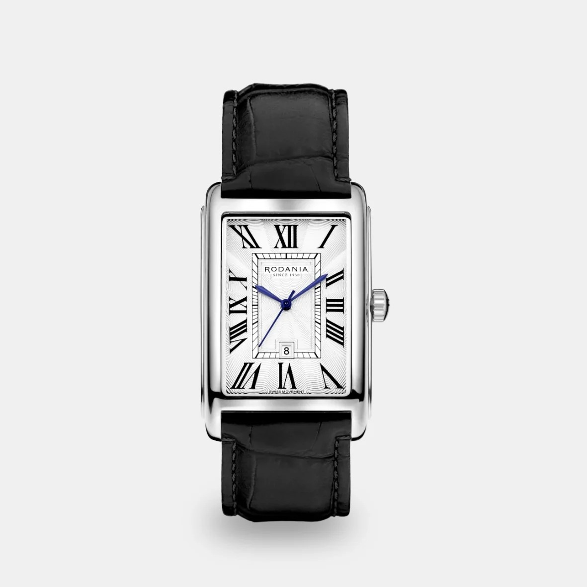 De Rodania VEVEY R32001 is een stijlvolle horloge met een roestvrijstalen kast van 43 mm en een zwarte band. Het horloge heeft een handige datumaanduiding. Draag deze elegante horloge bij een formele gelegenheid of casual outfit voor een verfijnde look. Perfect om elke dag te dragen voor tijdloze stijl en functionaliteit.
