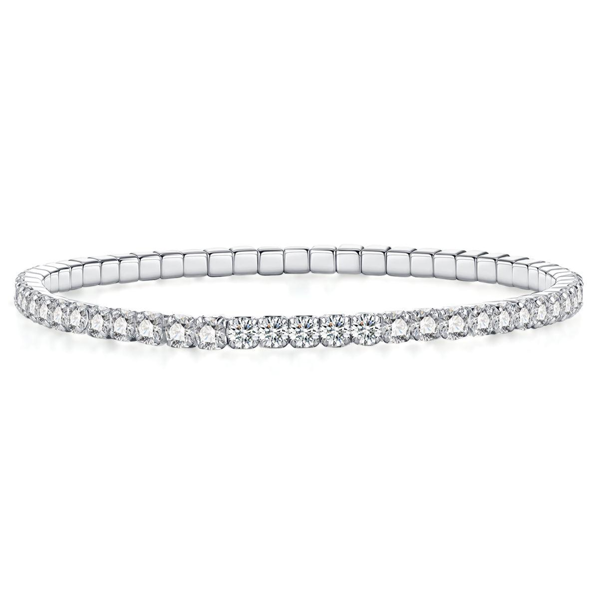 GISSER TENNISARMBAND ZILVER 16CM ST2.5W-16 FLEXIBEL EN REKBAAR