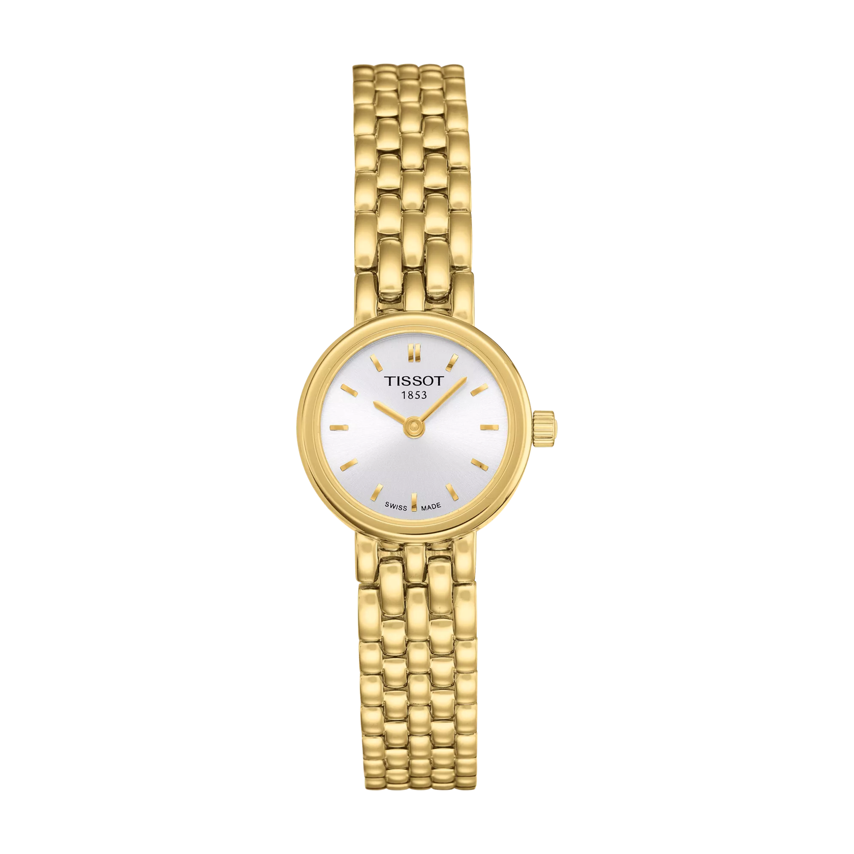 De Tissot Lovely T0580093303100 is een elegante dameshorloge met Zwitserse quartz-beweging. Met een ronde, goudkleurige roestvrijstalen kast en zilverkleurige wijzerplaat, straalt het verfijning uit. Het duurzame saffierglas en waterbestendigheid tot 3 bar maken het perfect voor dagelijks gebruik. Draag het bij formele of casual outfits voor een tijdloze look. 