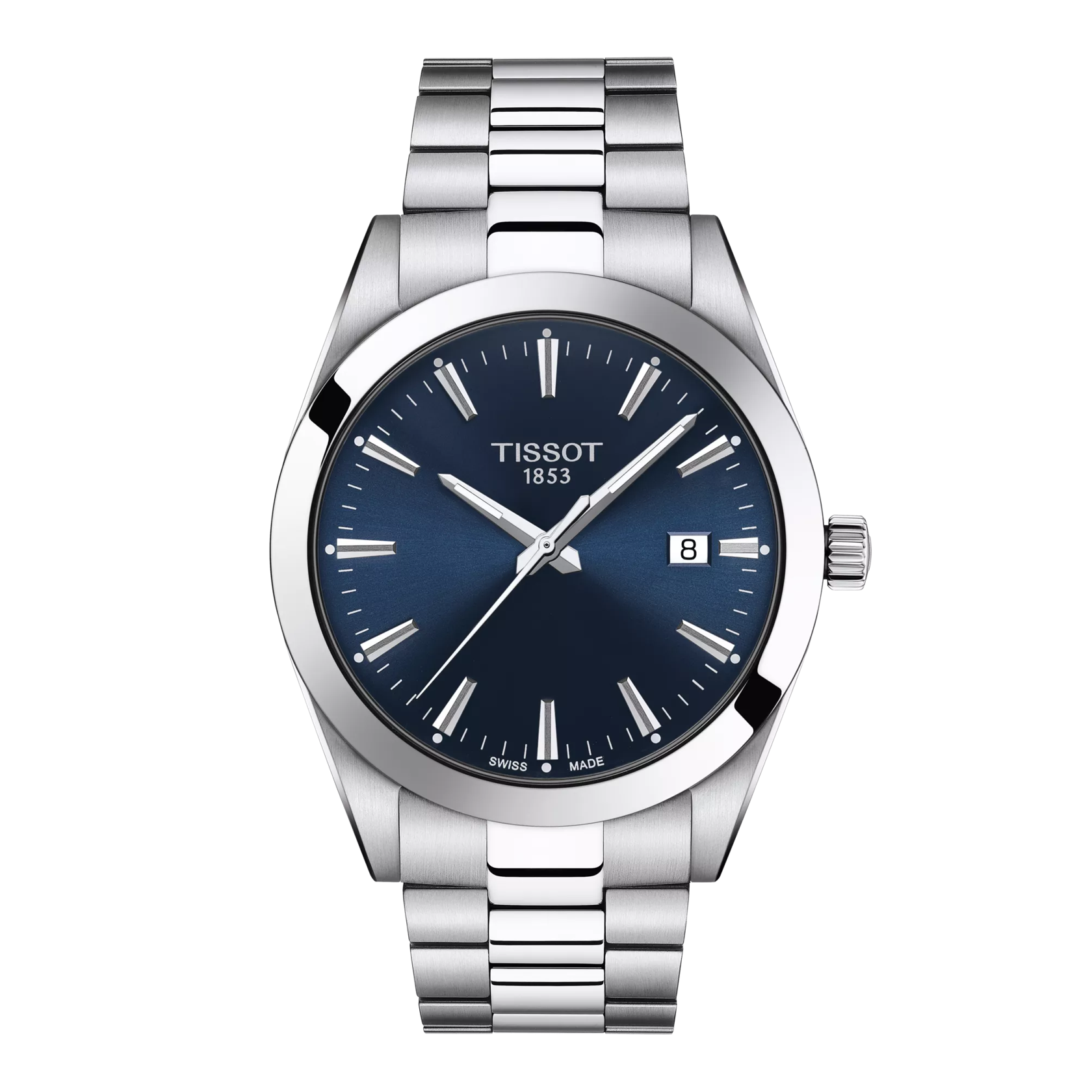 De Tissot Gentleman T1274101104100 is een stijlvolle polshorloge met Zwitserse quartz beweging. Het heeft een zilverkleurige roestvrijstalen kast en band, een 40mm kast en een blauwe wijzerplaat met strepen. Waterbestendig tot 10 ATM en is hypoallergeen. Perfect voor dagelijks gebruik, combineer met zowel zakelijke als casual outfits voor een verfijnde uitstraling.