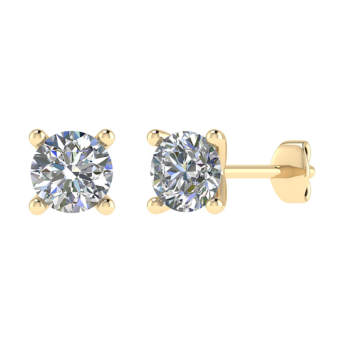 De 18 karaat geelgouden briljant diamanten oorknopjes (model EX3137) hebben twee laboratoriumdiamanten van 1,50 karaat met D-kleur en VS1 zuiverheid. Deze elegante, goudkleurige stud oorbellen zijn perfect voor elke gelegenheid. Draag ze om dagelijkse outfits te verfraaien of bij een formele look voor extra glamour. Het tijdloze ontwerp siert elke stijl moeiteloos. Oorbellen worden geleverd met een IGI diamanten certificaat. 