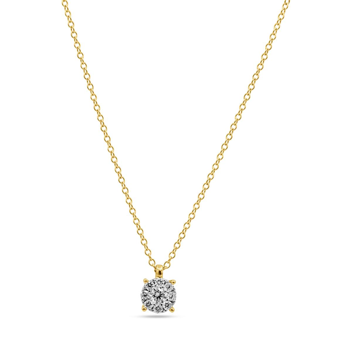 Femme Ador&eacute;e collier bicolor goud 18k - diamant 13 pt