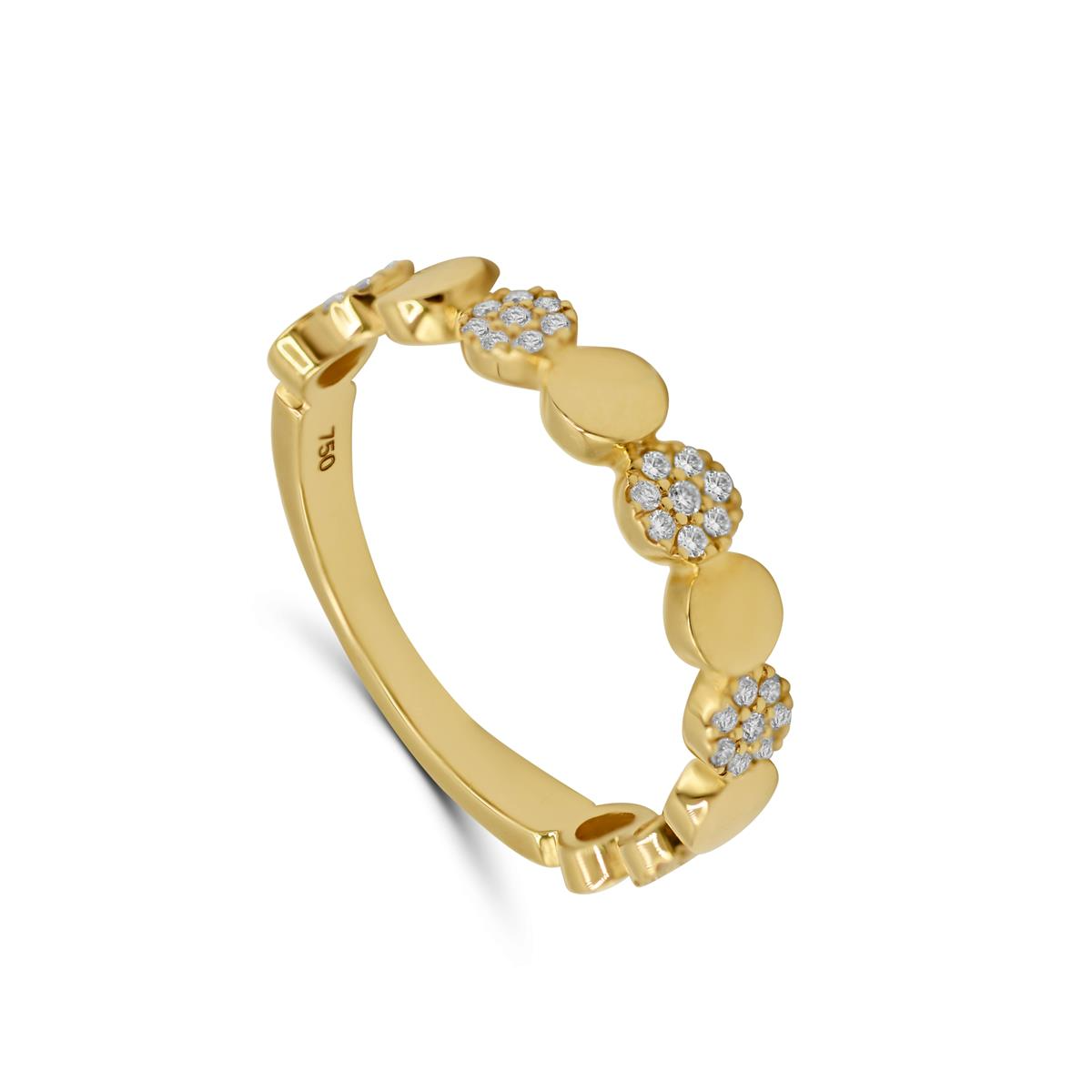 Femme Ador&eacute;e gouden ring 18k met diamant 15pt